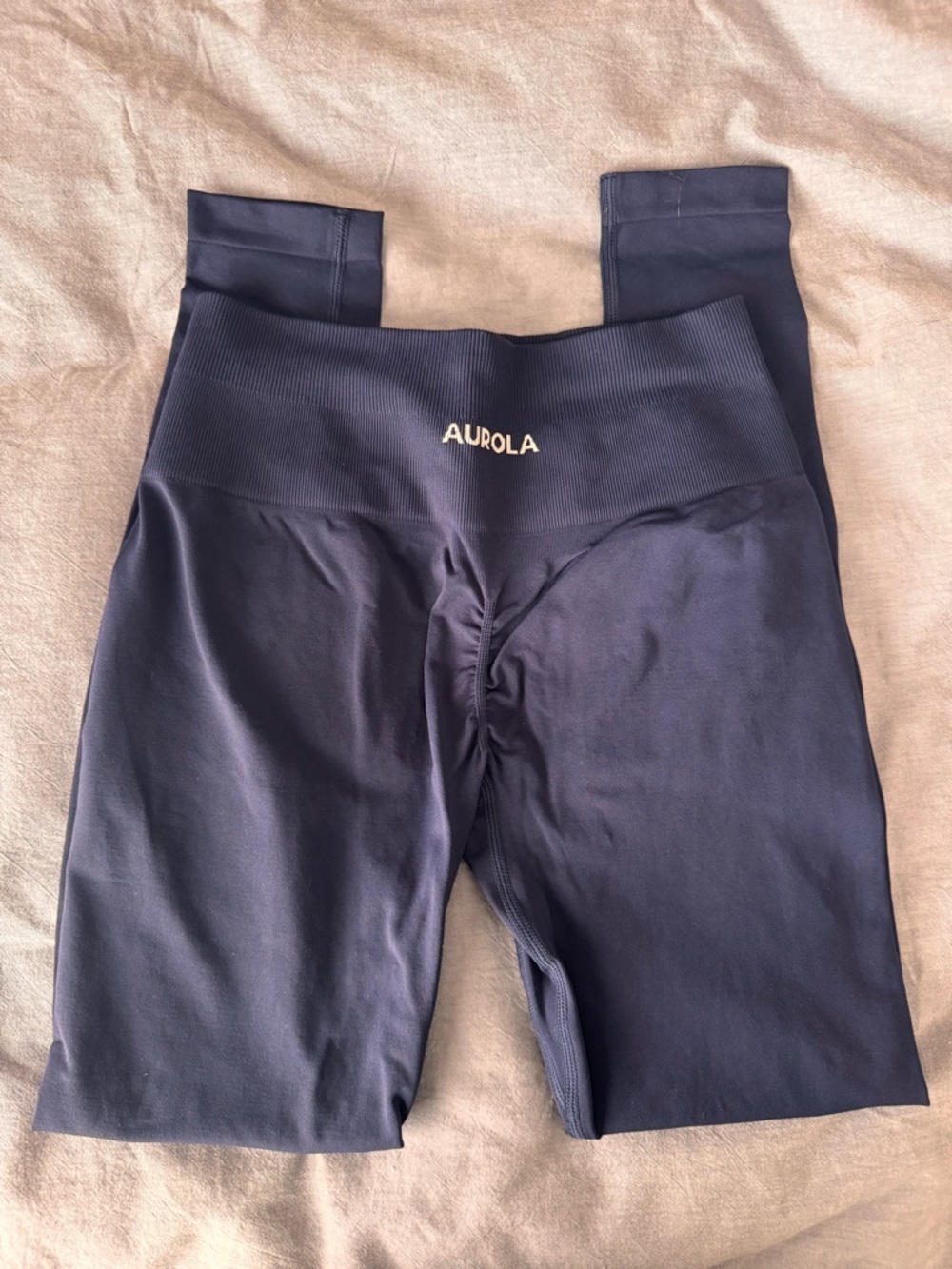 Aurola Women's High-Waist Navy Leggings - small
